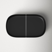 Organisateur de vanité carré contemporain en acier inoxydable, finition polie, pour bureau, salon, distributeurs de boissons, savons, produits de soin