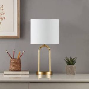 KS International <b>Gold</b> Metal Mid Century Decorative <b>Table</b> Lamp Type-C Electric Light Handmade for Living Room <b>Bedside</b> Use for - Product Image 1