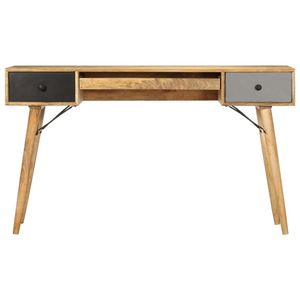 Escritorio para Computadora de Madera de Mango Natural Sólida, 51.2x19.7x31.5 Pulgadas - Product Image 3