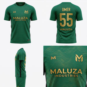 Tenue de football noire et or pour hommes, maillot de football personnalisé, shorts respirants, vêtements de sport, ensemble d'entraînement - Product Image 6