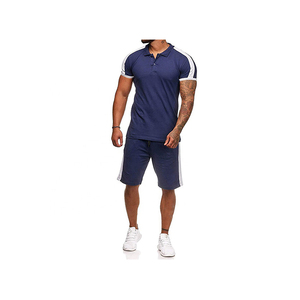 Ensemble polo et short pour homme, tenue de sport d'été, ensemble deux pièces, vêtements de sport décontractés, vêtements de sport personnalisés, logo personnalisé, vêtements de sport unis - Product Image 5