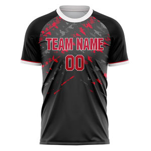Maillot de football personnalisé OEM pour hommes, uniforme de football de haute qualité, respirant, en polyester, à manches courtes, avec impression par sublimation - Product Image 1