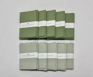 Juego de tarjetas y sobres de papel hechos a mano, con borde decorativo, tarjetas de felicitación en blanco, juego de invitaciones de boda, artículos de papelería ecológicos. - Product Image 3