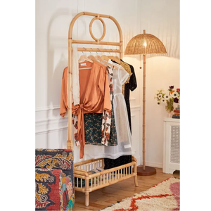 Porte-vêtements en rotin très demandés pour suspendre les vêtements, porte-vêtements personnalisé fabriqué par des artisans vietnamiens, usine B2B - Product Image 4