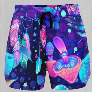 Nouveaux shorts tricotés unis taille haute pour femme avec cordon de serrage et poches, coupe décontractée, séchage rapide, écologiques, en Spandex/Polyester - Product Image 1