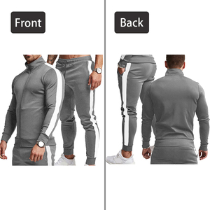 Ensemble de survêtement de jogging personnalisé pour hommes – Vêtements de sport en gros pour l'entraînement, la gym et la course à pied - Product Image 3