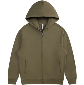 Custom Heavyweight 100% Cotton Zip <b>Hoodies</b> For Men's Streetwear Pocket Design Oversized <b>Hoodies</b> <b>Plain</b> Dyed Plus Size for Winter - Product Image 5