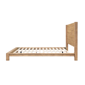 Cadre de lit en bois massif de haute qualité, meuble écologique avec brosse métallique, meuble de chambre à coucher souple - Product Image 2