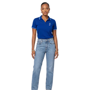 Jack and Jill Unisex Adult Polo Navy Cotton <b>Classic</b> Fit Shirt Casual Short Sleeve Smart Casual Everyday Wear Top - Product Image 3