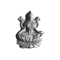 Statue murale Déesse Lakshmi en fonte, insert de clôture Laxmi, garde-corps d'entrée de villa de luxe, dévotionnelle Sanatan