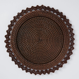 Woven Wicker Rattan Placemat <b>Round</b> <b>Table</b> <b>Mat</b> Decorative Dining Placemat Rustic <b>Table</b> Setting Accent Ideal For Home Dining Decor - Product Image 1