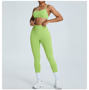 High Waist Seamless <b>Knitted</b> <b>Leggings</b> Women Solid Green Sporty Full Length Push Up Breathable Stretch Yoga Pants - Product Image 5