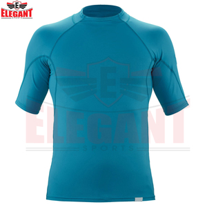 Vêtements de sport pour la course à pied avec logo personnalisé, vêtements ajustés pour hommes, prix de gros, qualité supérieure, vêtements pour adultes, manches courtes, rashguards - Product Image 2