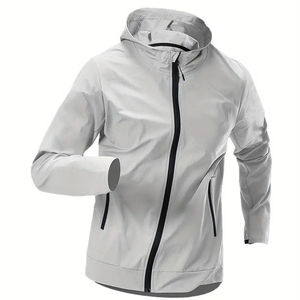 Veste coupe-vent matelassée à capuche unisexe, vêtements de sport personnalisés, épaisse, imperméable, respirante, réversible, anti-UV, motif toile - Product Image 1