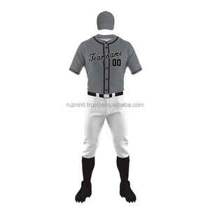 Ensemble d'uniformes de baseball avec logo personnalisé, nom et numéro de joueur, matériau respirant parfait pour l'entraînement ou le match - Product Image 1