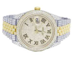 นาฬิกา BOJ R.O.L.E.X.15 ตัวเลขโรมัน VVS มอยส์ซาไนต์ หรูหรา อัตโนมัติ แฟชั่น 41 มม. เครื่องญี่ปุ่น อะนาล็อก สตีล ควอตซ์ ตัวล็อคแบบซ่อน - Product Image 4