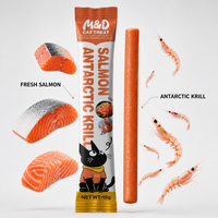 Friandises pour animaux de compagnie en gros : Bâtonnets de nourriture humide crémeuse pour chats, sans céréales, riches en protéines, saveur poulet et thon, à lécher, pour petits animaux.