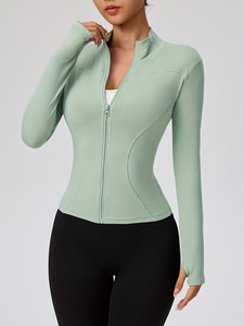 Veste de yoga extensible pour femmes, vêtements de sport pour la course à pied et la gym, vêtements de sport personnalisés, logo OEM ODM, fabricant de marques privées - Product Image 3