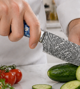 Custom Handmade Modern Ambidextrous <b>Boning</b> <b>Knife</b> Damascus Steel Blade 3.0mm Thickness Resin <b>Handle</b> Leather Sheath 8-9.9in Extra - Product Image 4