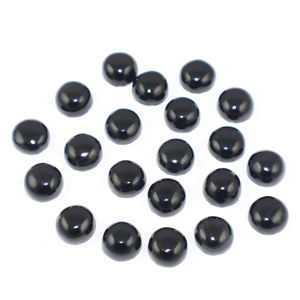 Pierre précieuse cabochon en onyx noir naturel, forme ronde, 10 mm, pierre en vrac pour la fabrication de bijoux, vente en gros - Product Image 2