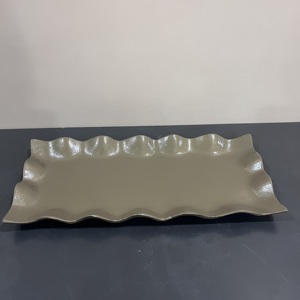 Bandeja Decorativa Moderna para Mesa, de Aluminio con Acabado Dorado, Forma Rectangular, para Sala de Estar - Product Image 3