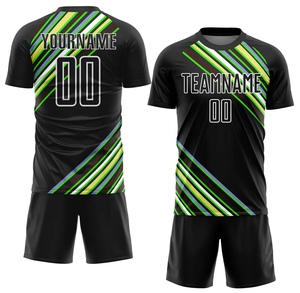 เสื้อฟุตบอลแบบแห้งเร็ว พิมพ์ลายแบบซับลิเมชั่น ระบายอากาศได้ดี เป็นมิตรกับสิ่งแวดล้อม ผลิตจากโพลีเอสเตอร์ 100% ป้องกันแบคทีเรีย ชุดทีมเต็มรูปแบบ สำหรับผู้ชาย พร้อมโลโก้แบบกำหนดเอง - Product Image 1