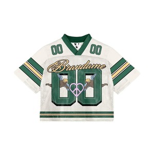 Camiseta Retro de Fútbol Americano Unisex, Holgada, 100% Poliéster Ecológico, Personalizable con Nombre de Equipo, Manga Corta - Product Image 5