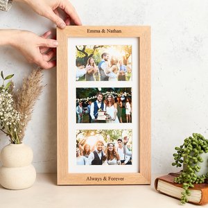 Vintage <b>Rustic</b> Handmade Eco-Friendly Wooden <b>Photo</b> <b>Frame</b> for Tabletop Display of Family <b>Photos</b> Weddings & Anniversaries - Product Image 5