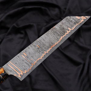 Couteau de cuisine utilitaire professionnel en cuivre damas fait main avec manche en bois durable pour la préparation quotidienne des repas - Product Image 4
