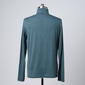 <b>Men's</b> Lime Green Knitted <b>Turtleneck</b> <b>Sweater</b> Full Sleeve Solid Color Pullover Standard Thickness - Product Image 3