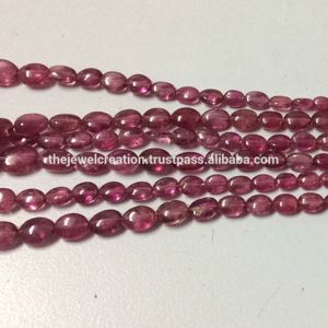 Cuentas de Turmalina Rosa Bebé Natural de 5mm y 7mm, Forma Ovalada Facetada, para la Elaboración de Joyas, Collares y Pulseras, IGI - Product Image 3