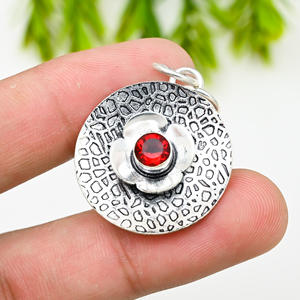 925 Silver <b>Garnet</b> Statement Necklace-Luxury Jewelry - Product Image 4