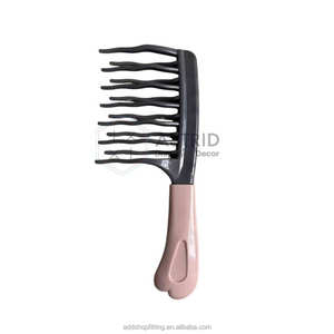 Durable logotipo personalizado profesional verde menta antiestático dientes anchos ducha peine de pelo cepillo de pelo para peluquería - Product Image 6