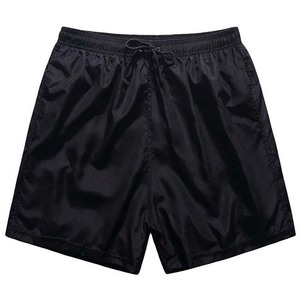 Shorts de bain pour hommes en toile de couleur unie orange, écologiques, avec cordon de serrage à la taille, séchage rapide, pantalon décontracté - Product Image 4