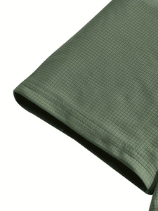 Men's Dark <b>Green</b> Short Sleeve <b>T</b>-<b>Shirt</b> 100% Cotton Knitted Quick Dry Regular Fit O-Neck Casual Solid Color Front Logo Blank - Product Image 2