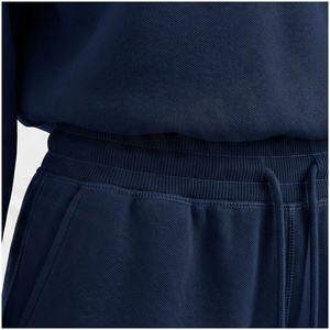 Conjunto Deportivo Unisex Azul Marino de 2 Piezas, Sudadera con Capucha y Cierre Completo y Pantalones Jogger, Color Sólido, Ropa Casual de Otoño, Algodón de Peso Medio - Product Image 5