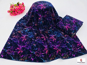 Elegant Velvet Printed Fabric Foil Finish Womens Apparel Dress Making Fashion Wear Home Decor Custom OEM - Product Image 5