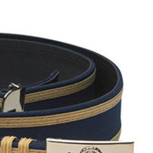 Knitted <b>Belt</b> Yellow <b>Burgundy</b> White Striped Casual Alloy Plate Buckle Polyester Cotton - Product Image 5