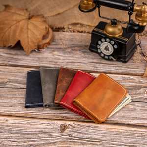 Tarjetero de Cuero Personalizado con Tirador, Bloqueo RFID, Delgado, para Tarjetas de Crédito, Cartera de Bolsillo de Acceso Rápido para Hombre LNCR-0035 - Product Image 6