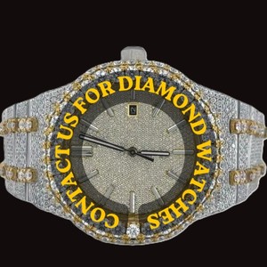 Nouvelle Montre-bracelet Hip-Hop de Luxe 2026 pour Homme, Design Tendance, Cadran Carré Bicolore, Sertie de Moissanite et Diamants VVS, Mouvement Quartz - Product Image 4