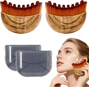 Brosse nettoyante faciale double face OEM avec manche en bois, poils synthétiques doux, brosse exfoliante pour le visage en silicone - Product Image 1