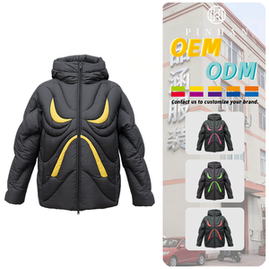 Veste matelassée pour homme - Motif personnalisé de designer, rembourrage en duvet de canard, manteau d'hiver chaud de haute qualité - Product Image 2