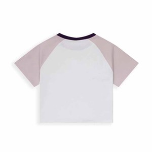 Women Color Block Crop <b>Top</b> <b>Raglan</b> Sleeve Crew Neck Knitted Casual T-Shirt Spring Summer Short Sleeve Regular Fit - Product Image 4