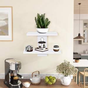 Étagère murale en bois pour salon |   Étagère au design unique en forme d'arbre, finition mate, pour organiser le bureau, la cabine, la cuisine - Product Image 2