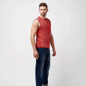 Camiseta Deportiva sin Mangas de Alta Calidad para Hombre, Camiseta de Gimnasio, Fitness, Culturismo, Chaleco de Algodón con Logotipo Personalizado - Product Image 4