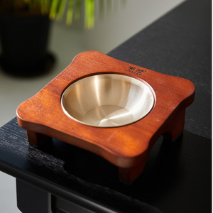 NOBBAN Premium Korean Traditional Bangjja Yugi Bronzeware Leak Proof Durable Pet Bowl for Dogs & <b>Cats</b> (Single/Double) dinnerware - Product Image 1