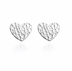 Pendientes de Plata de Ley Chapados en Oro de 14K con Diseño Ondulado y Contorno de Corazón, Joyería Elegante y Delicada, Regalo para Mujer - Product Image 1
