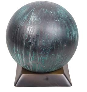 Urne funéraire en forme d'œuf, sculpture en pierre, support pour crémation, capacité de 220 pouces cubes, designs personnalisables, style américain, métal robuste - Product Image 1