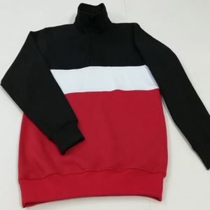 Sudadera de Forro Polar de Cuello Alto con Cremallera, Diseño Color Block, Tres Tonos, Estilo Urbano Casual, Sin Capucha, para Hombre - Product Image 2