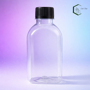 220ml for Clear PET <b>Plastic</b> Square Bottle for Beverage Juice Tea Packaging with Screw <b>Cap</b> OEM Factory Direct From Vietnam - Product Image 3